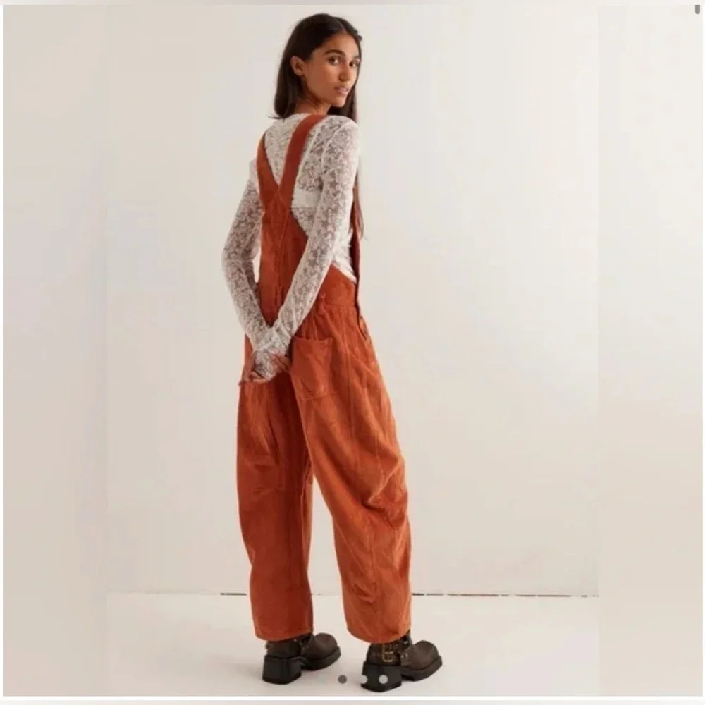 Freee people Good Luck Cord Overalls